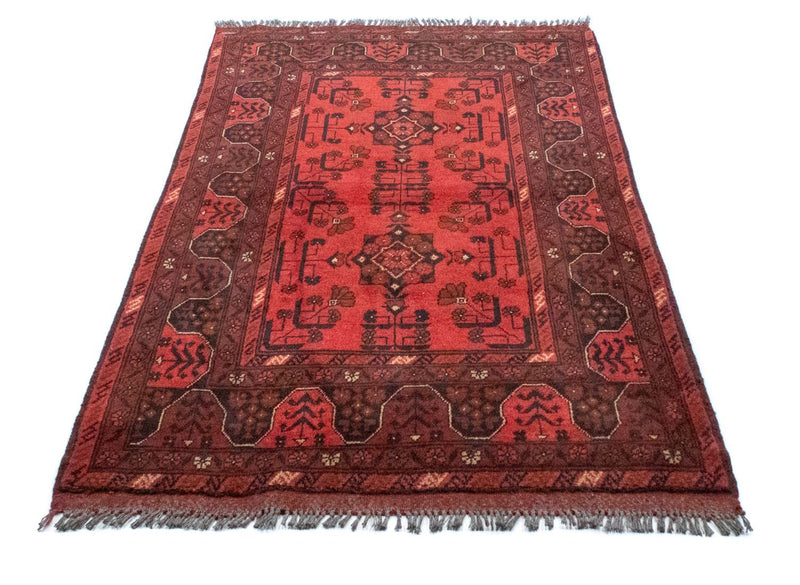 Tapis afghan - Kunduz - 150 x 100 cm - rouge