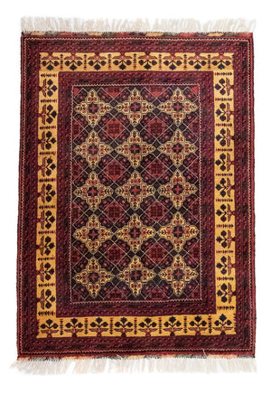 Tapis afghan - 143 x 105 cm - bleu