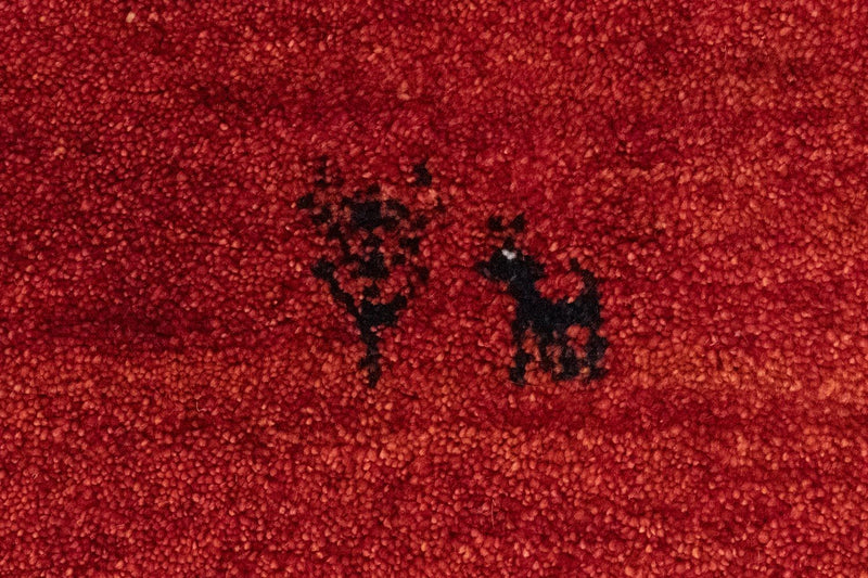 Tapis Gabbeh - Persan - 146 x 102 cm - rouge