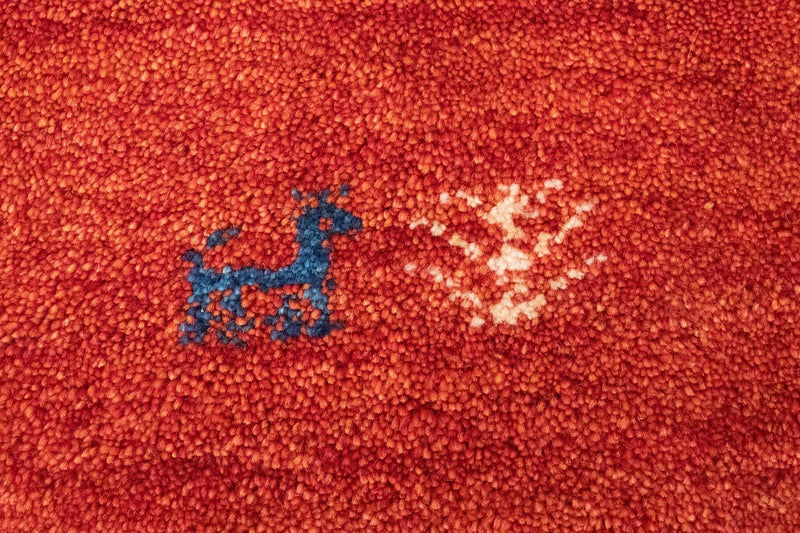 Tapis Gabbeh - Persan - 154 x 96 cm - orange