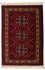 Tapis afghan - 145 x 93 cm - rouge foncé