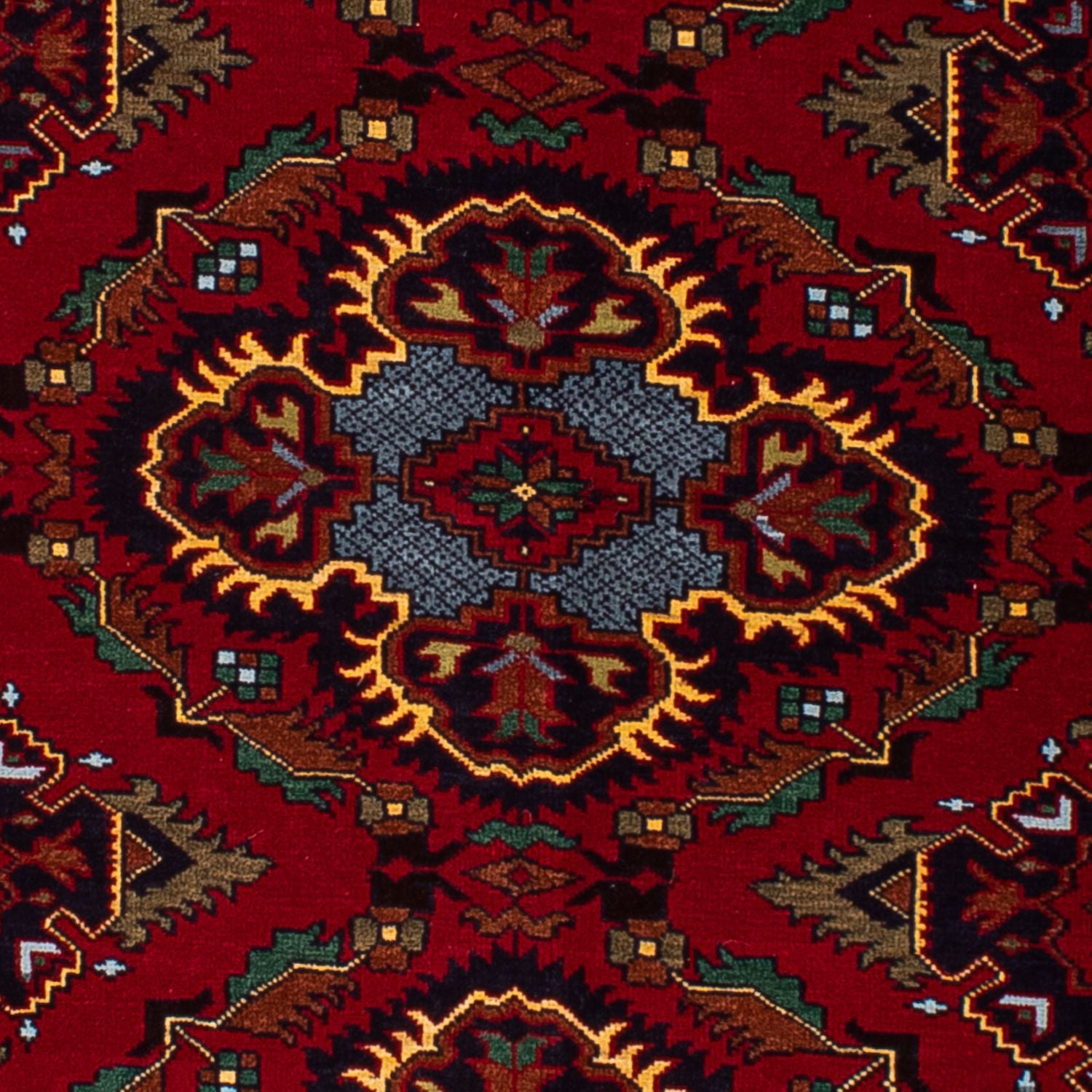 Tapis afghan - 145 x 93 cm - rouge foncé