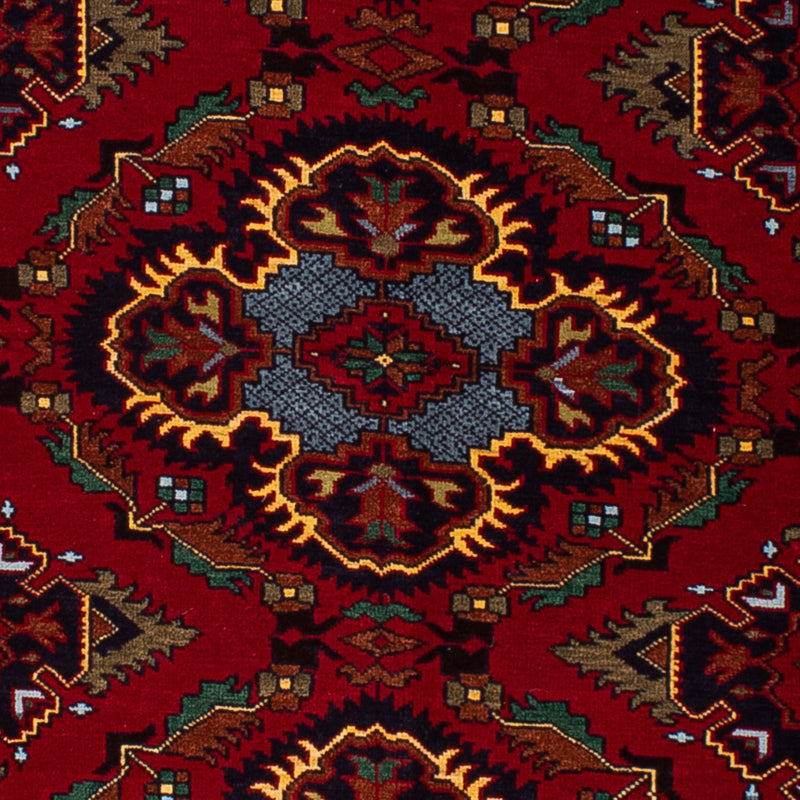 Tapis afghan - 145 x 93 cm - rouge foncé