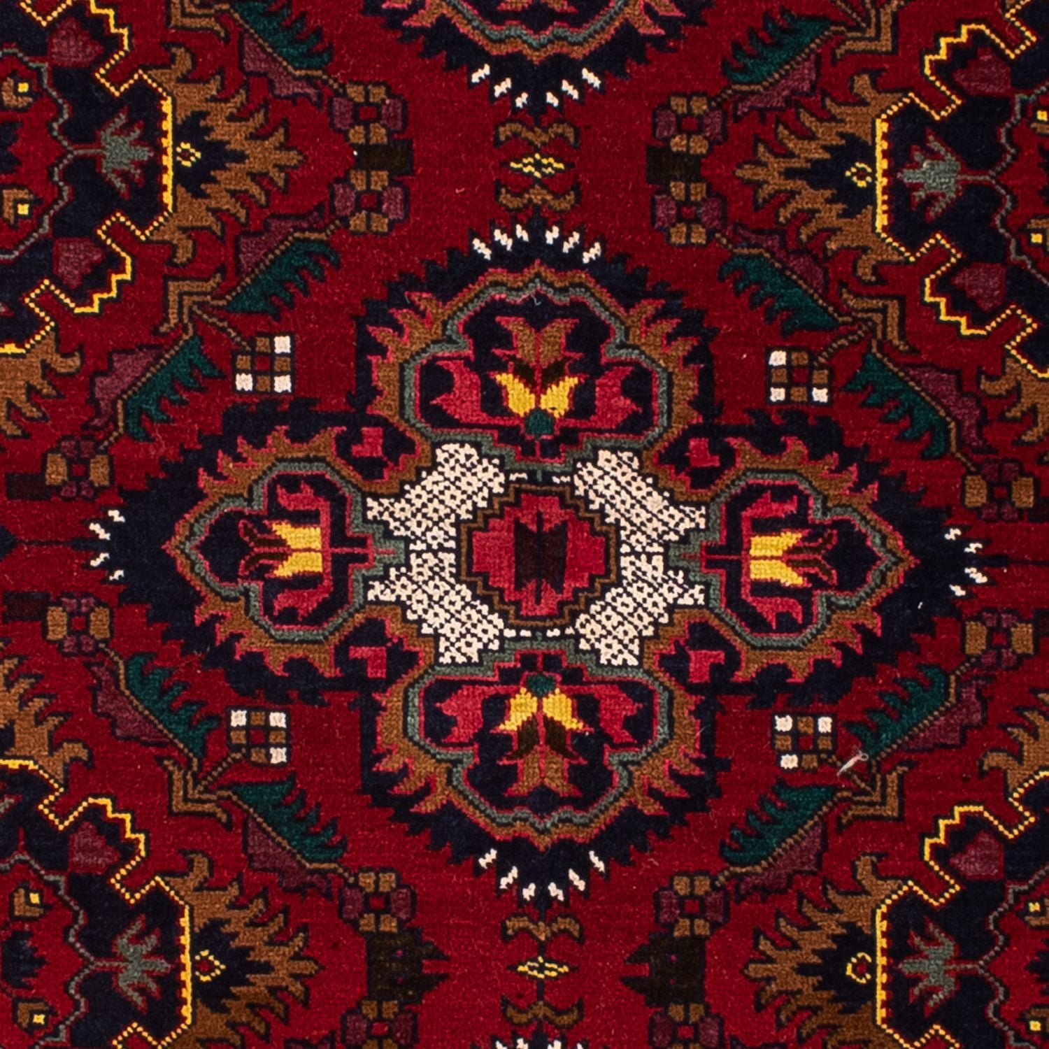 Tapis afghan - 145 x 93 cm - rouge foncé