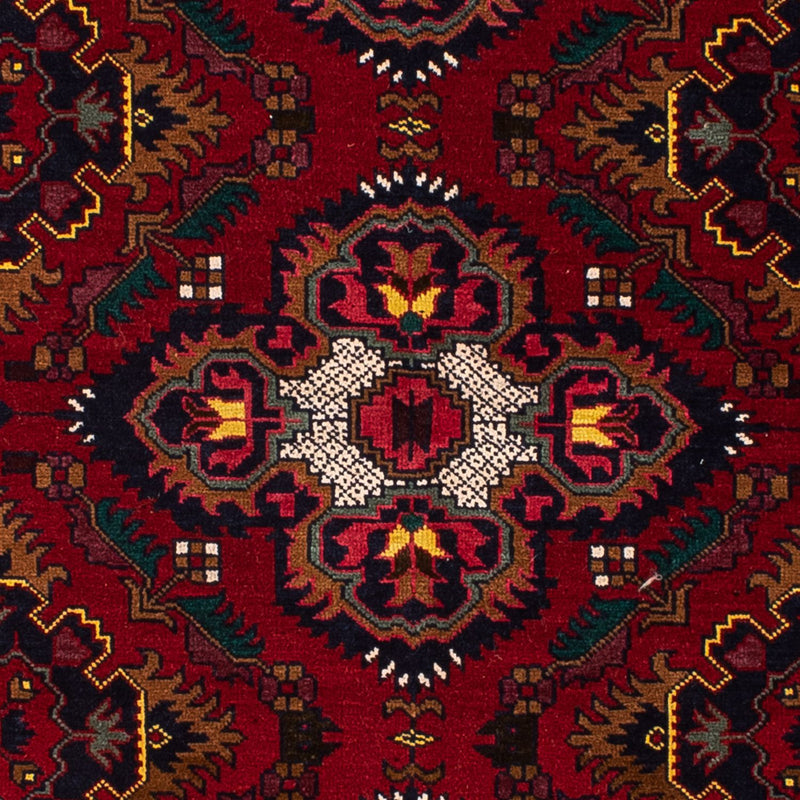 Tapis afghan - 145 x 93 cm - rouge foncé
