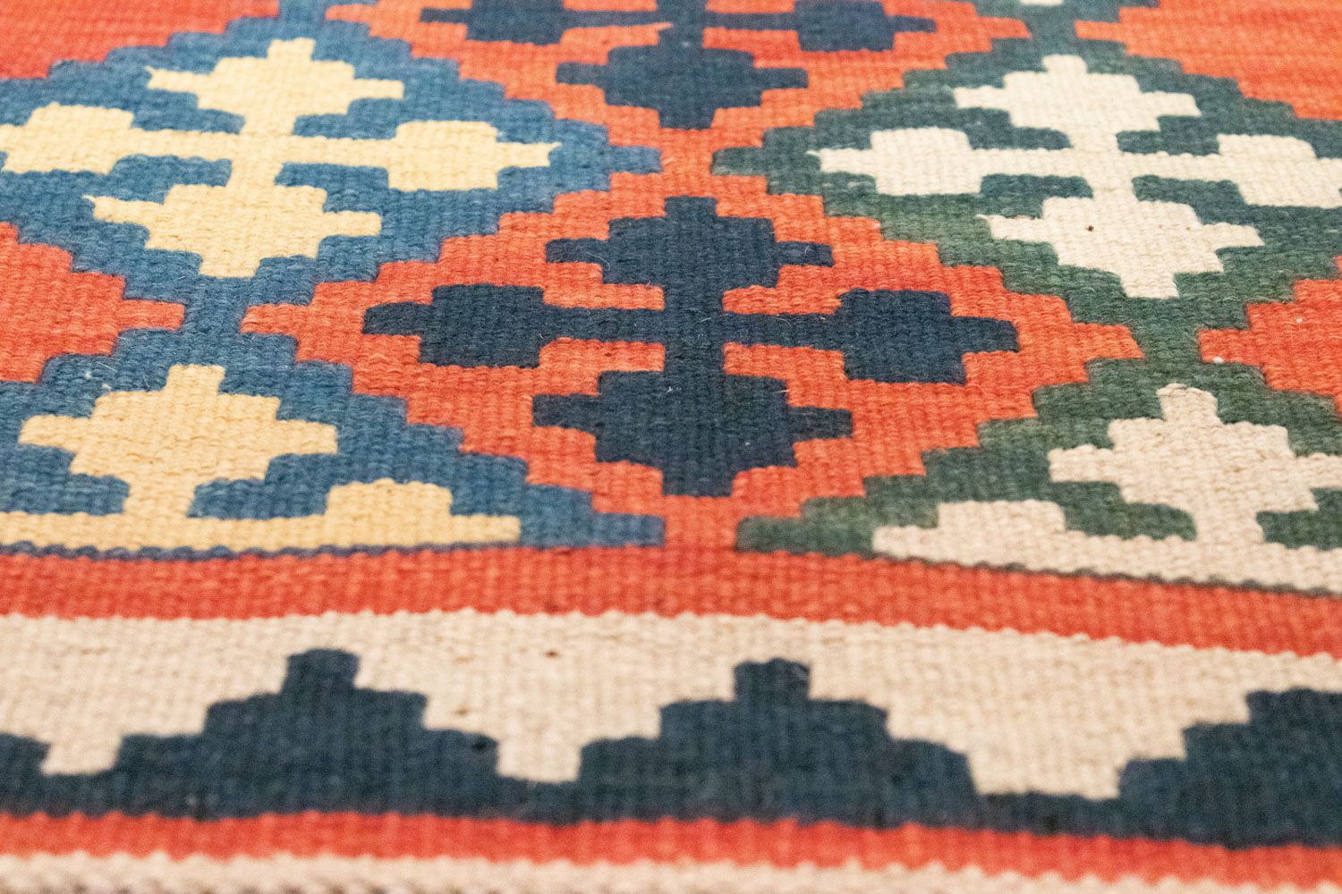 Tapis de couloir Tapis Kelim - Oriental - 195 x 63 cm - orange