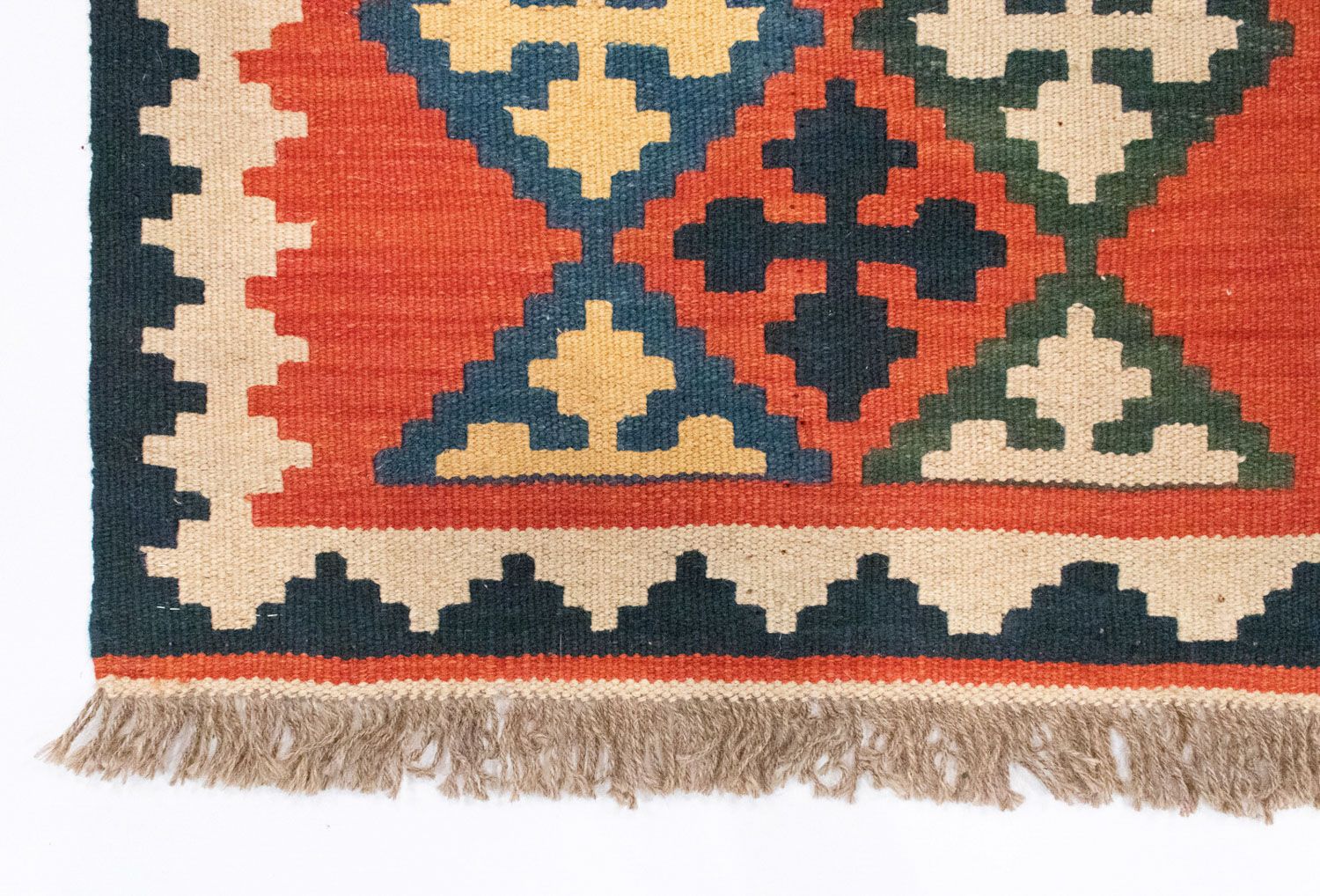 Tapis de couloir Tapis Kelim - Oriental - 195 x 63 cm - orange