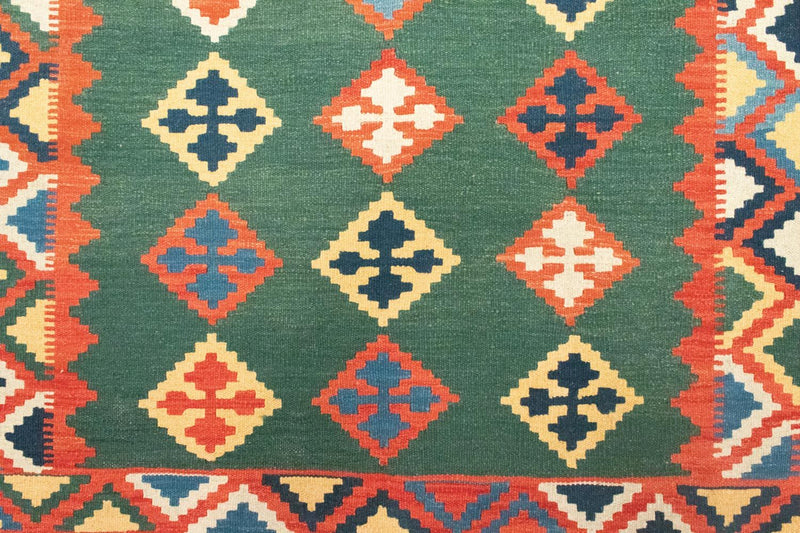 Tapis Kelim - Oriental - 217 x 148 cm - vert
