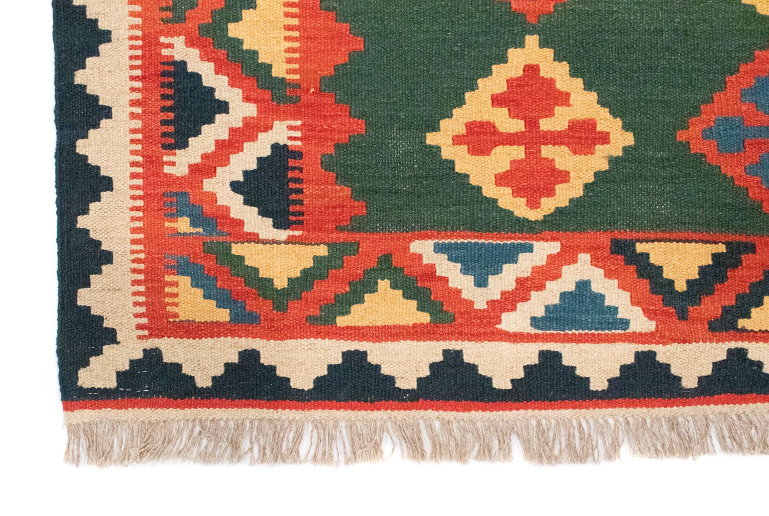 Tapis Kelim - Oriental - 217 x 148 cm - vert