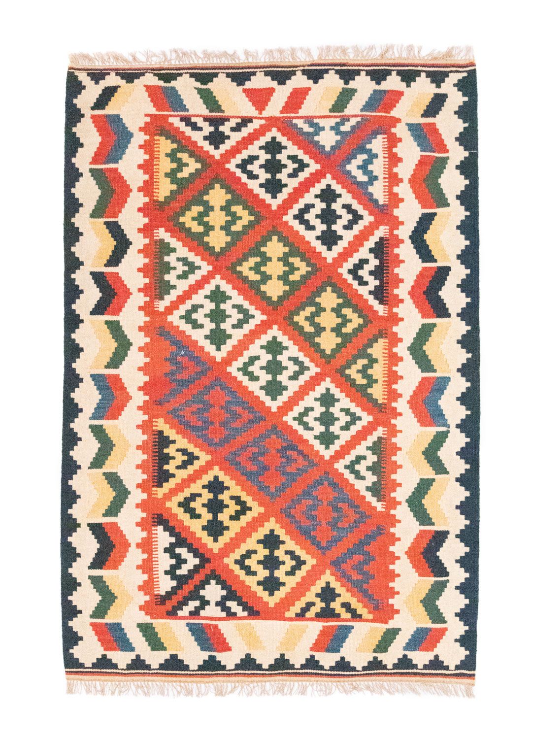 Tapis Kelim - Oriental - 185 x 125 cm - orange