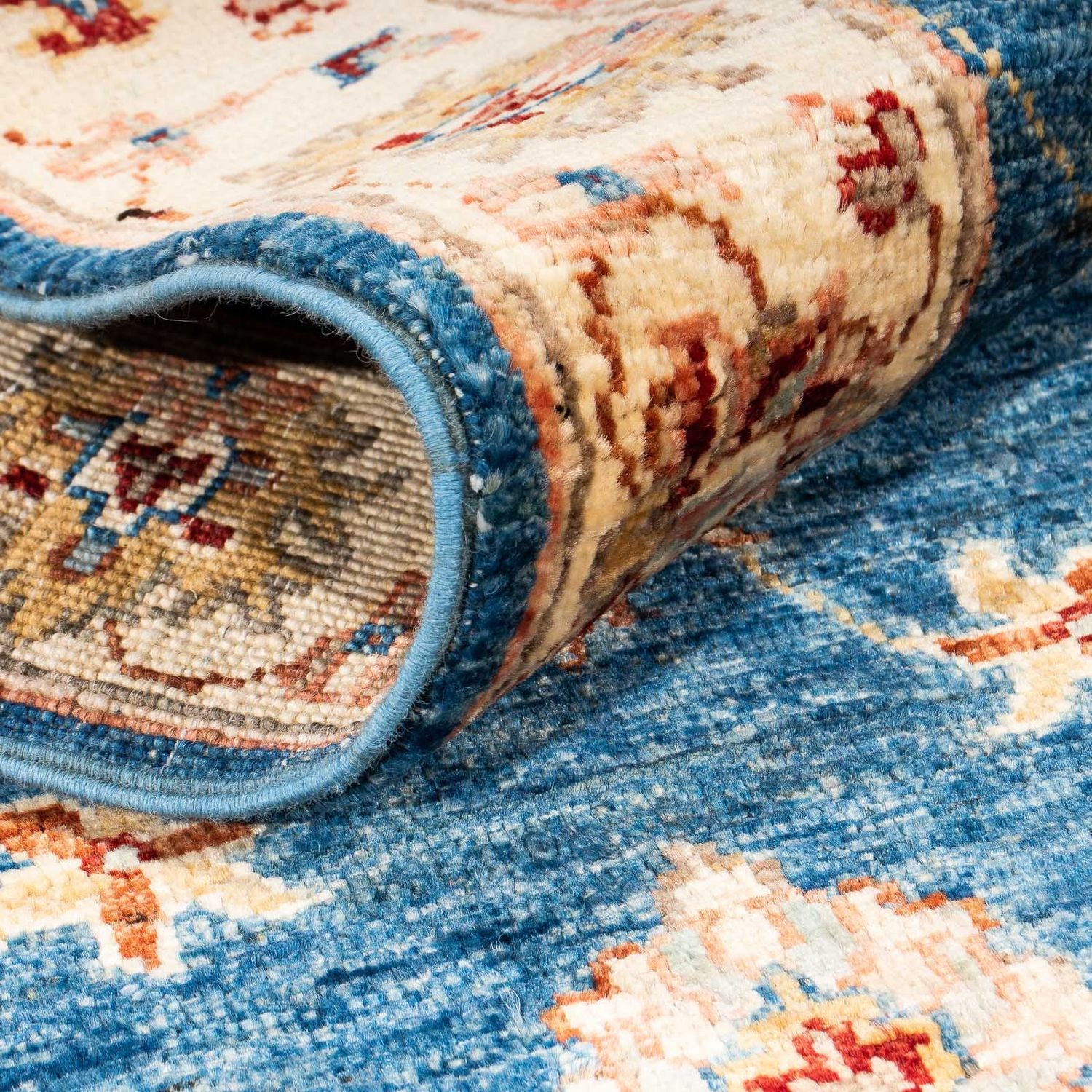 Tapis de couloir Tapis Ziegler - 184 x 64 cm - bleu foncé