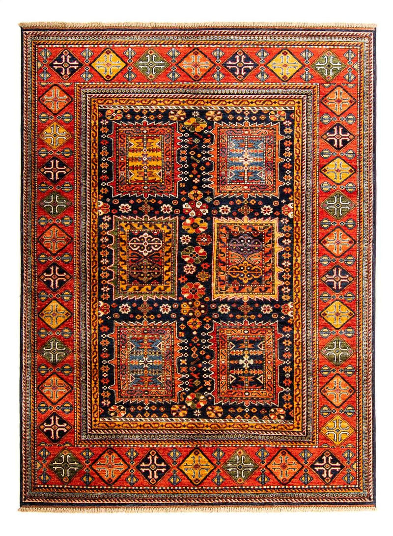 Tapis afghan - 244 x 170 cm - bleu foncé