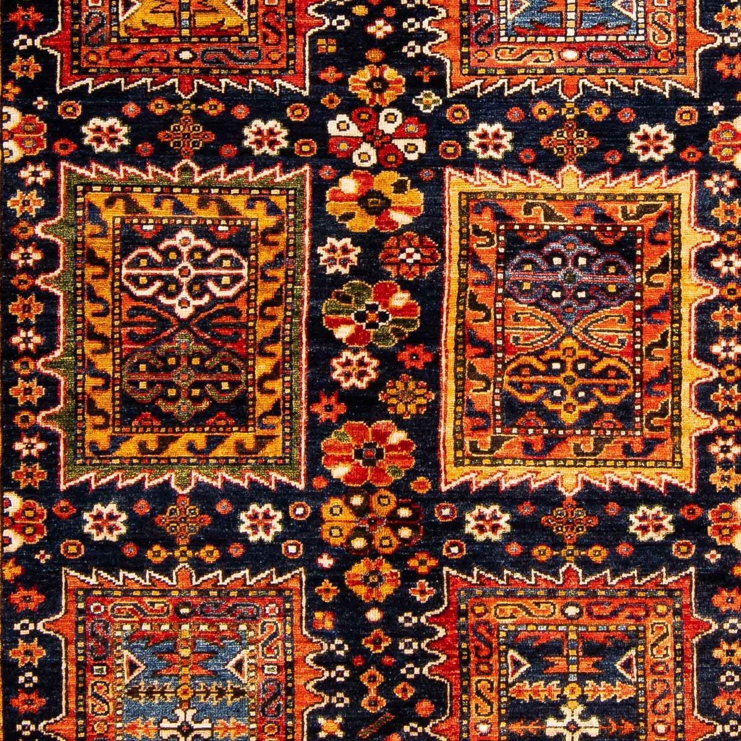 Tapis afghan - 244 x 170 cm - bleu foncé