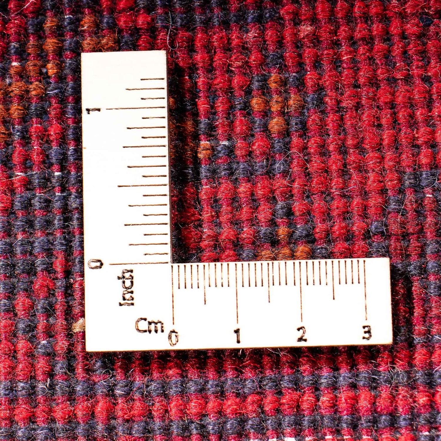 Tapis de couloir Tapis afghan - Kunduz - 299 x 82 cm - rouge foncé