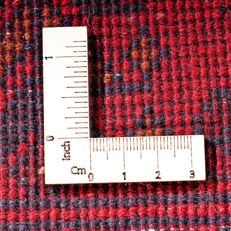 Tapis de couloir Tapis afghan - Kunduz - 299 x 82 cm - rouge foncé