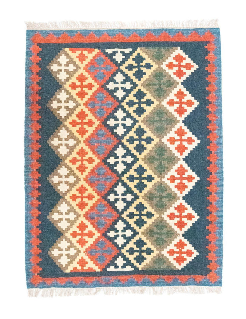 Tapis Kelim - Oriental - 144 x 110 cm - bleu