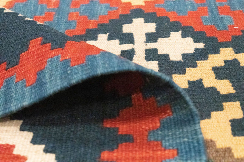 Tapis Kelim - Oriental - 144 x 110 cm - bleu