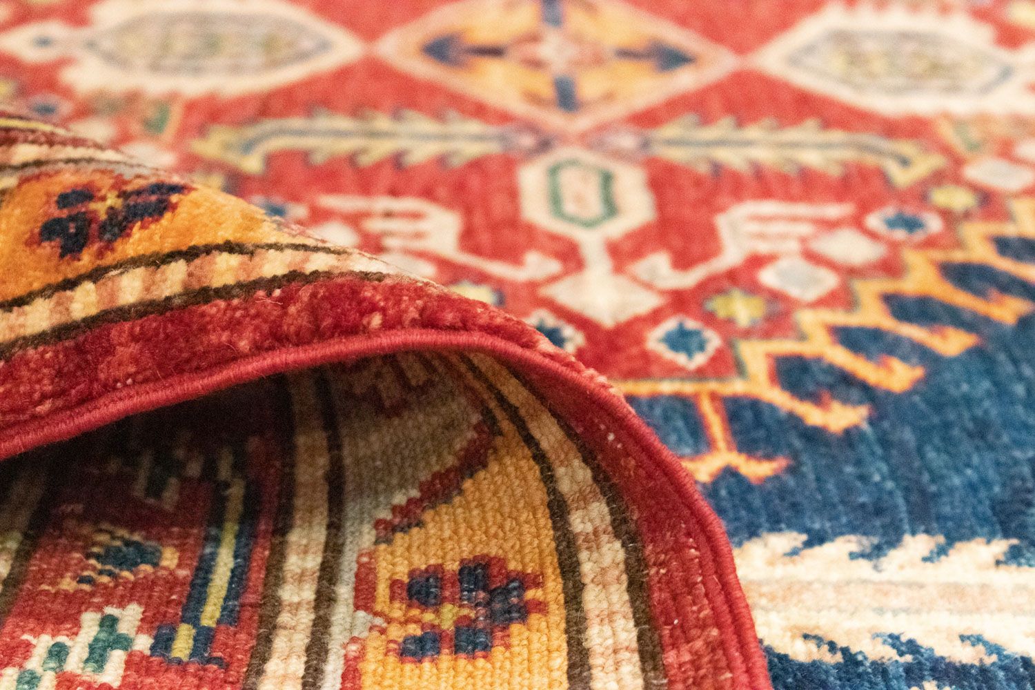 Tapis Ziegler - Kazak - 297 x 207 cm - bleu