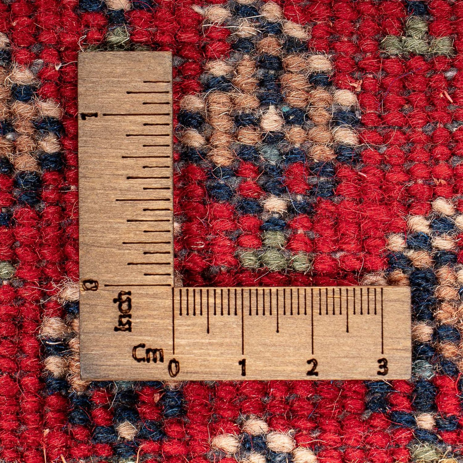 Tapis oriental - Mir - Indus - 90 x 60 cm - rouge foncé