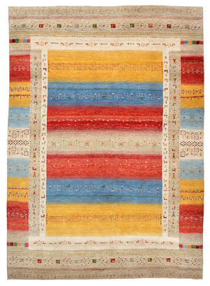 Tapis Gabbeh - Loribaft Indus - 236 x 173 cm - multicolore