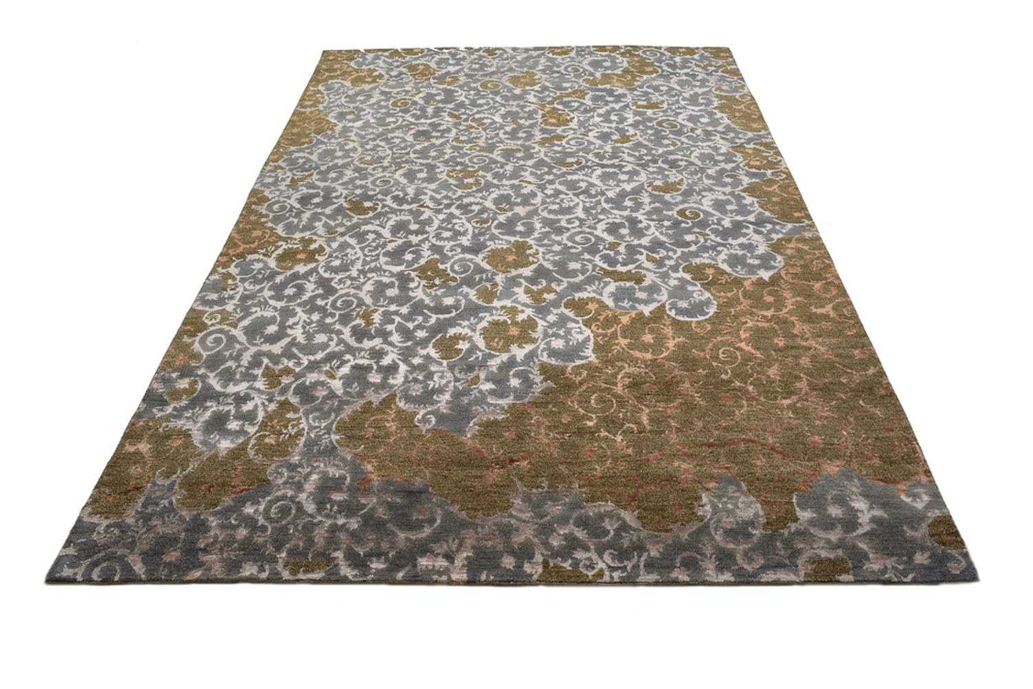 Tapis design - 273 x 182 cm - vert olive