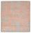 Tapis design carré  - 257 x 249 cm - orange