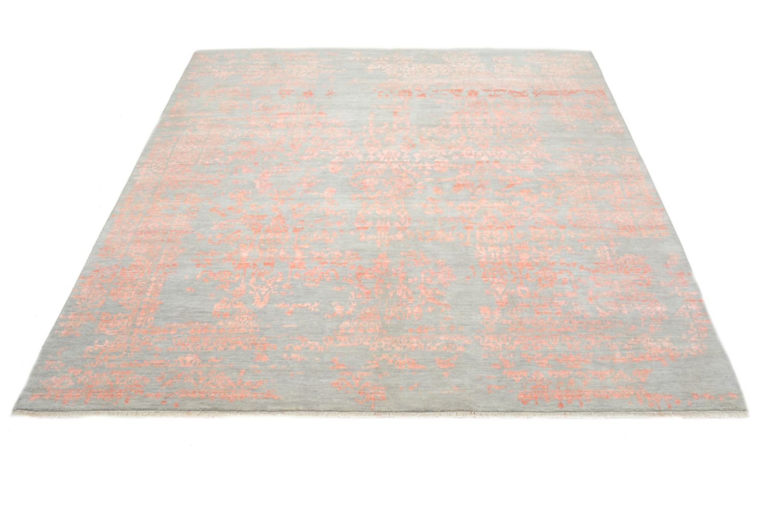 Tapis design carré  - 257 x 249 cm - orange