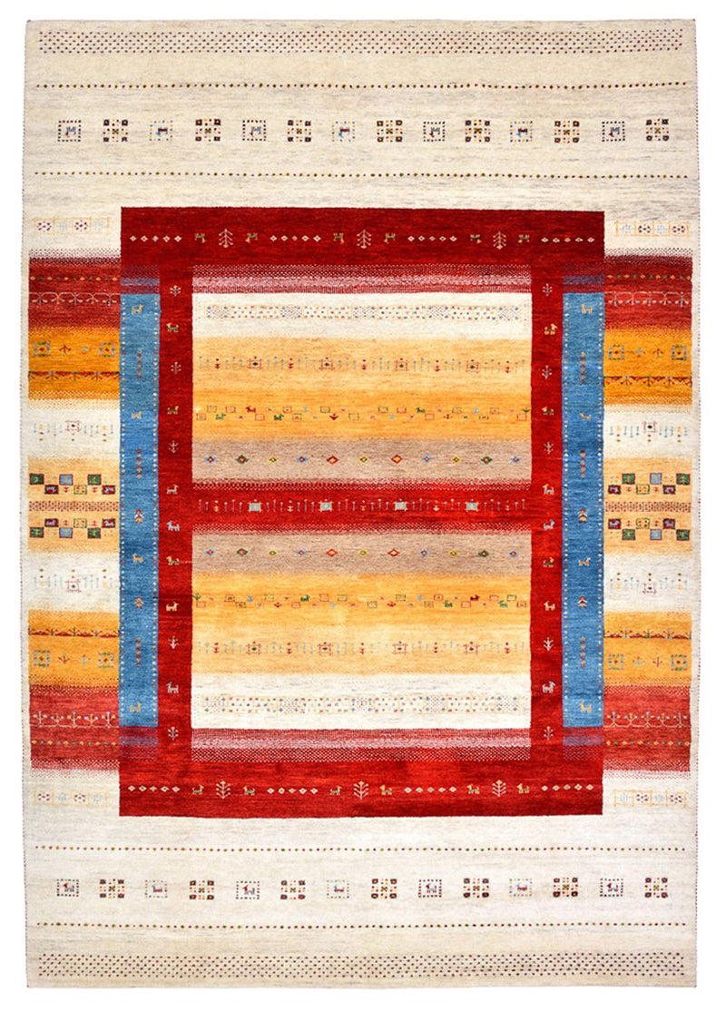 Tapis Gabbeh - Loribaft Indus - 298 x 207 cm - multicolore