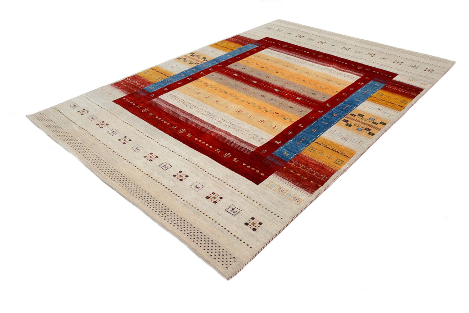 Tapis Gabbeh - Loribaft Indus - 298 x 207 cm - multicolore