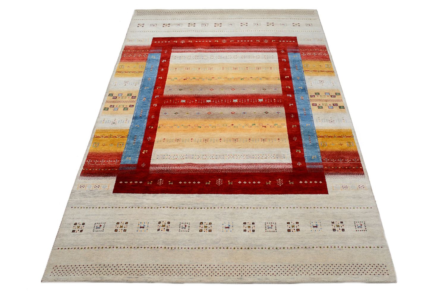Tapis Gabbeh - Loribaft Indus - 298 x 207 cm - multicolore