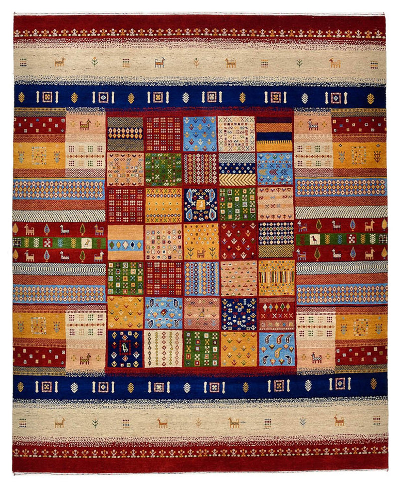 Tapis Gabbeh - Loribaft Indus - 251 x 207 cm - multicolore