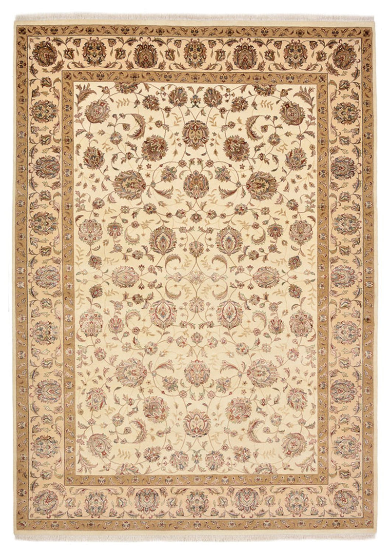 Tapis oriental - Tabriz - 305 x 217 cm - beige clair