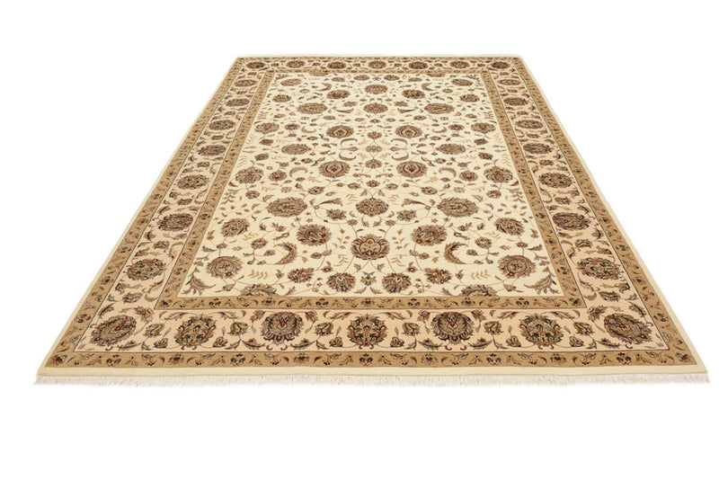 Tapis oriental - Tabriz - 241 x 167 cm - beige clair