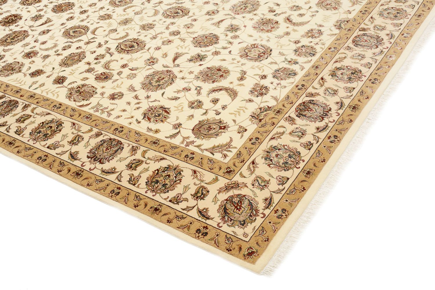 Tapis oriental - Tabriz - 241 x 167 cm - beige clair