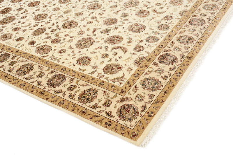 Tapis oriental - Tabriz - 241 x 167 cm - beige clair
