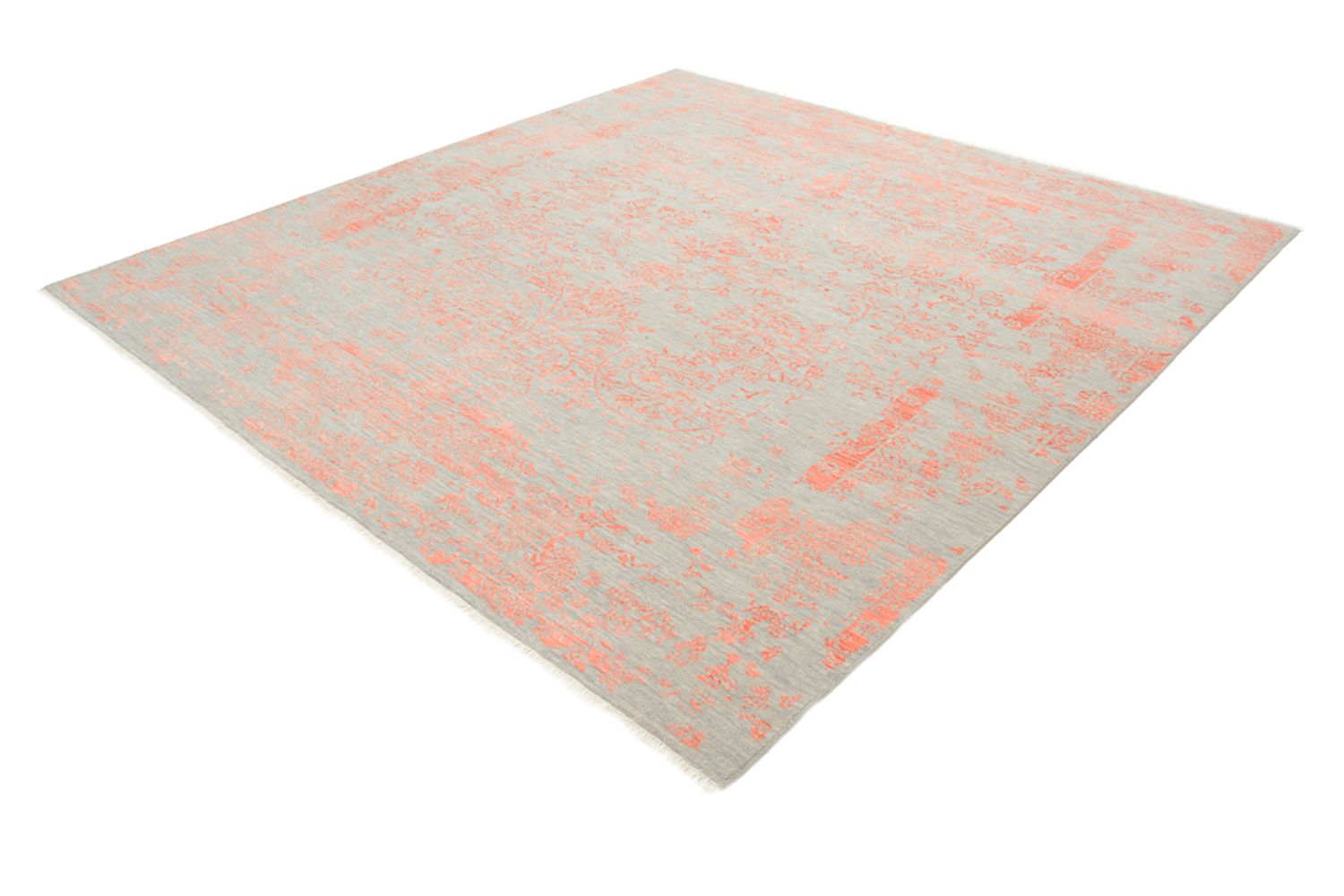 Designer Teppich quadratisch  - 251 x 251 cm - orange