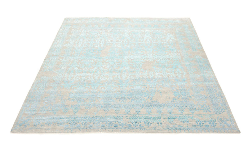 Designer Teppich quadratisch  - 309 x 301 cm - hellblau