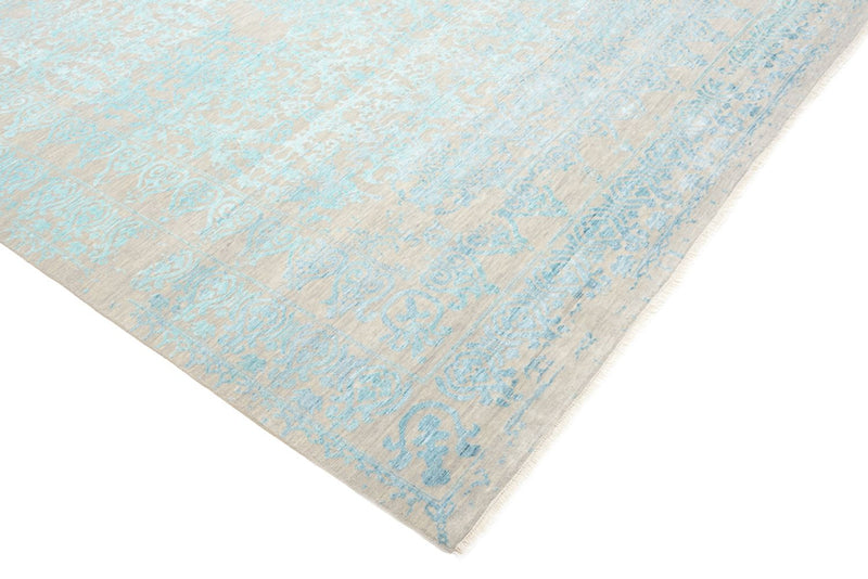 Designer Teppich quadratisch  - 309 x 301 cm - hellblau