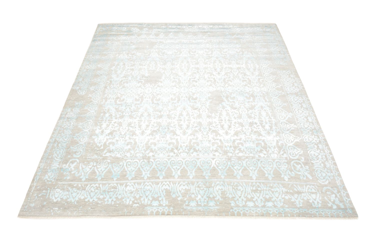 Designer Teppich quadratisch  - 309 x 301 cm - hellblau