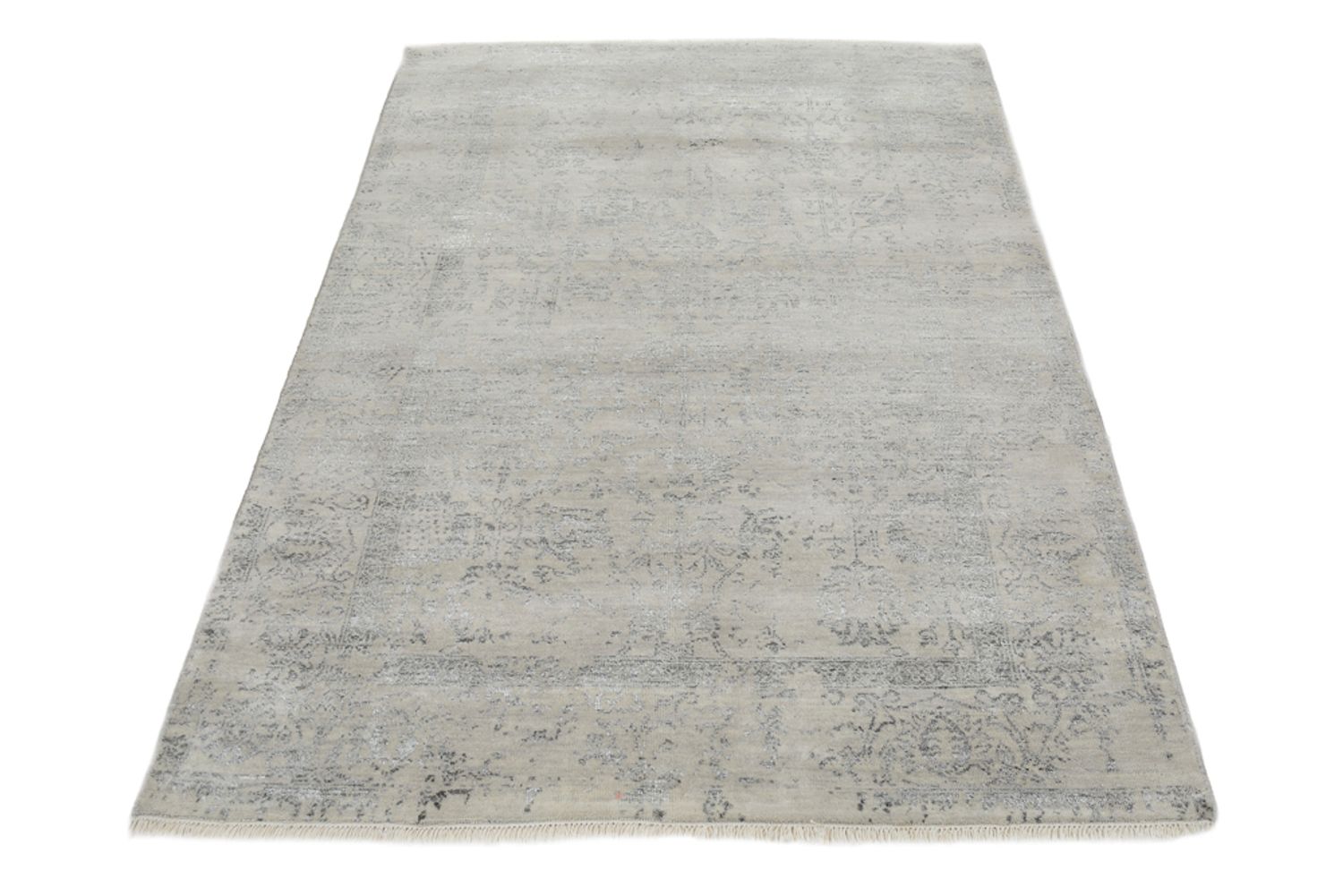 Tapis design - 186 x 124 cm - gris clair