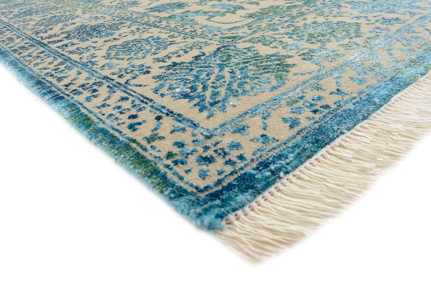 Designer Teppich - 175 x 123 cm - hellblau