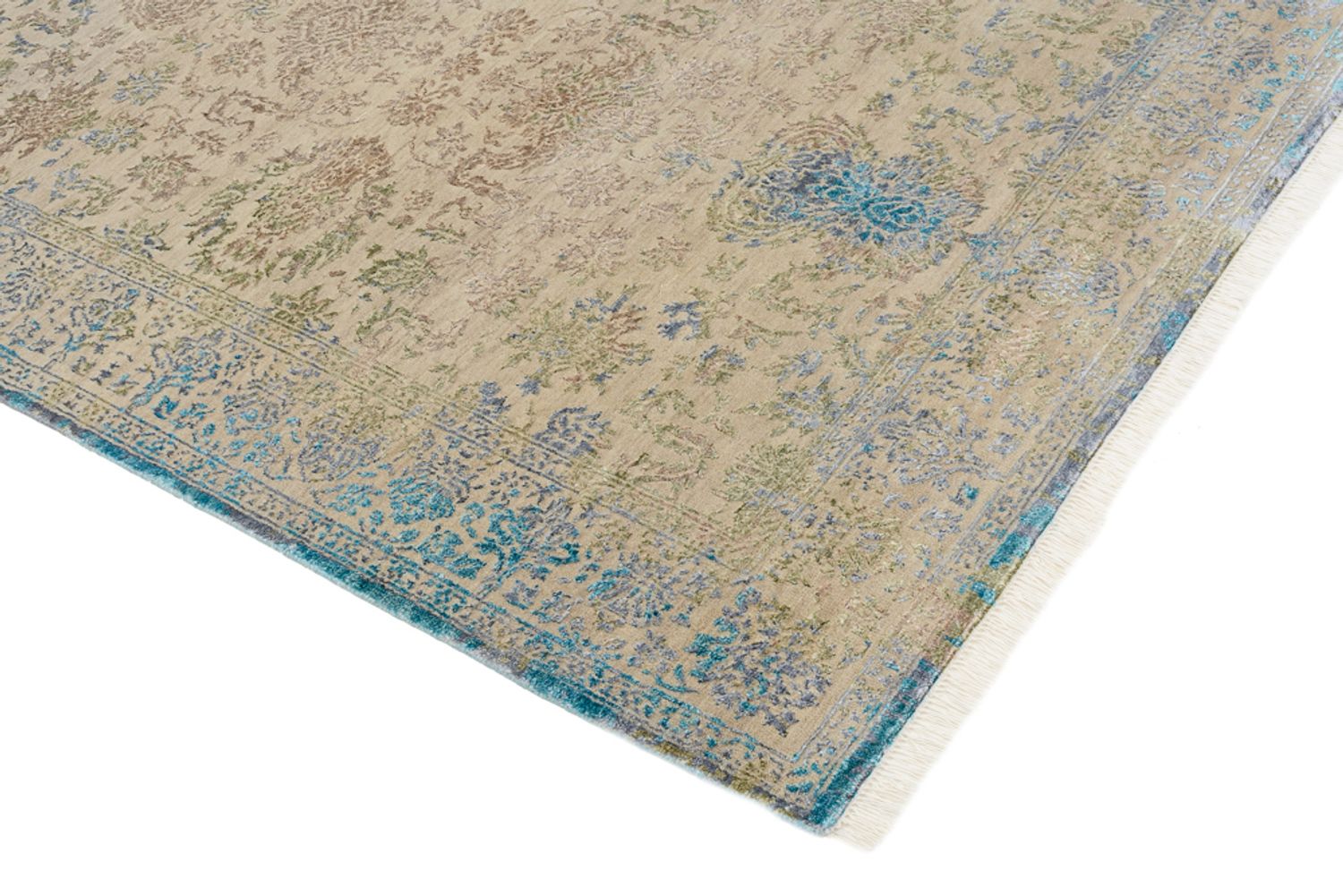 Designer Teppich - 186 x 129 cm - hellbeige