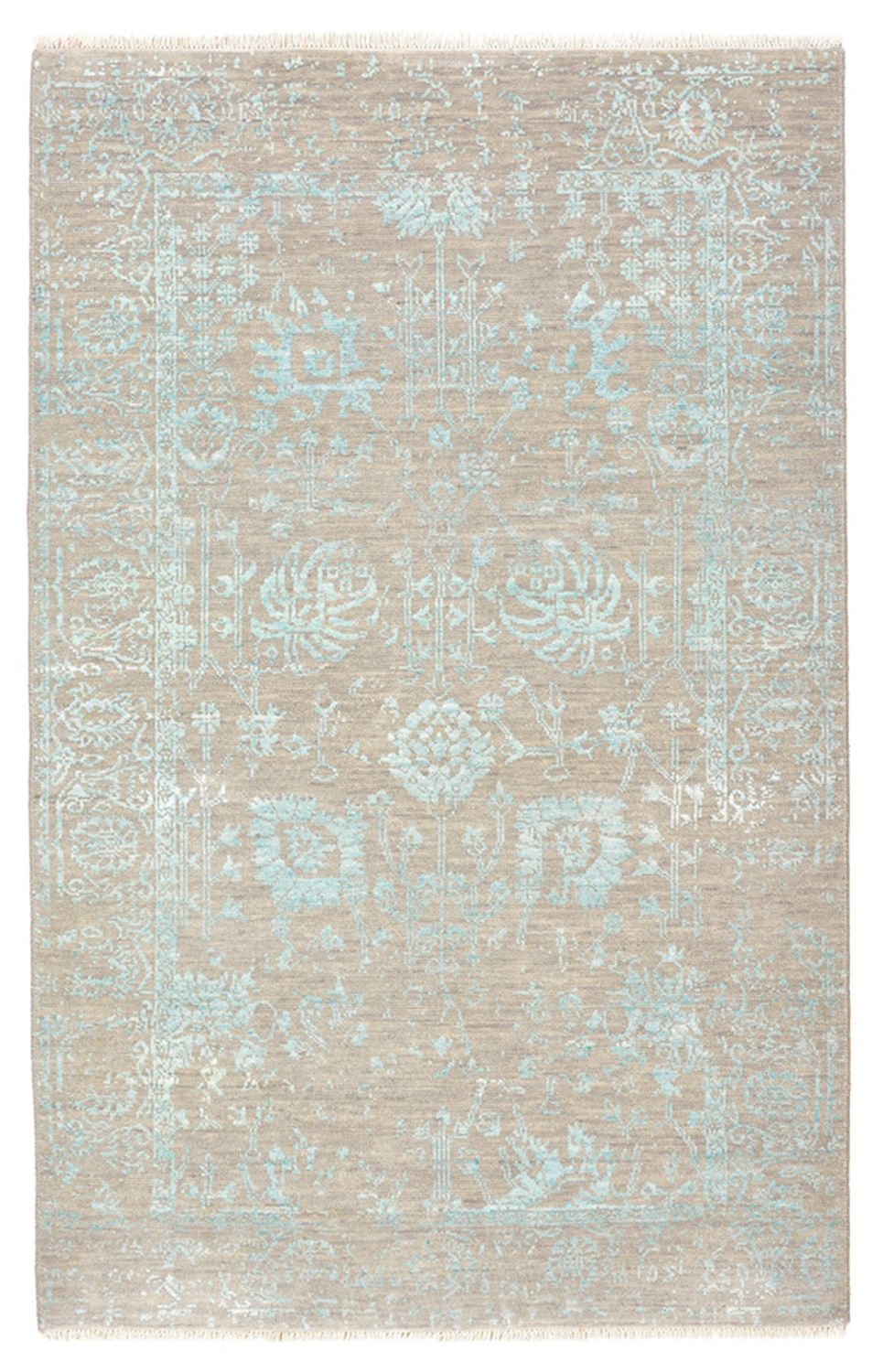 Designer Teppich - 154 x 101 cm - hellbeige