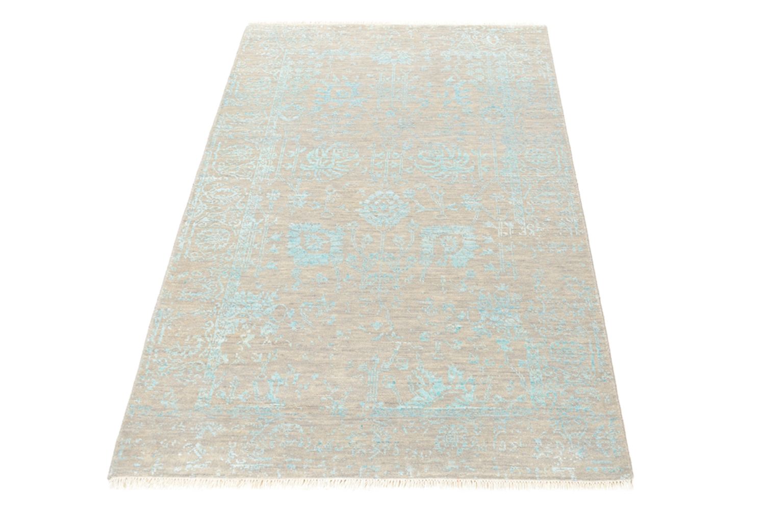 Designer Teppich - 154 x 101 cm - hellbeige