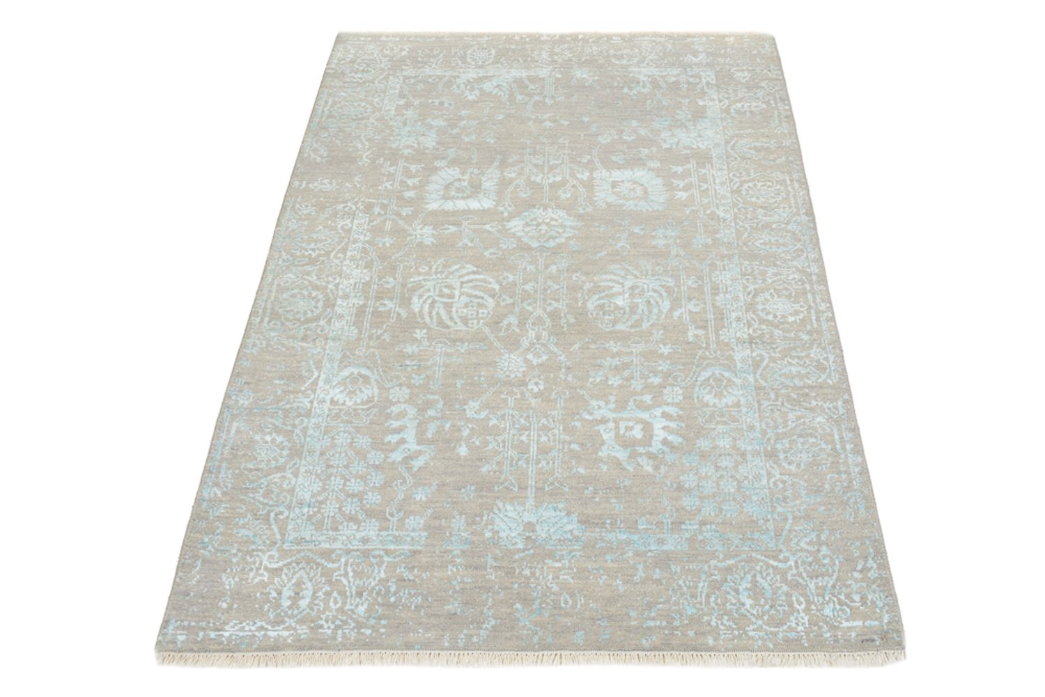 Designer Teppich - 154 x 101 cm - hellbeige