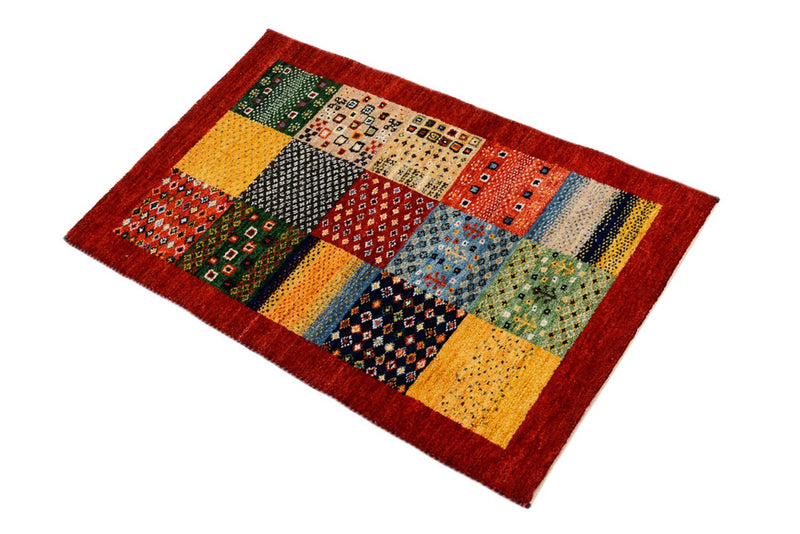 Tapis Gabbeh - Loribaft Indus - 89 x 64 cm - multicolore