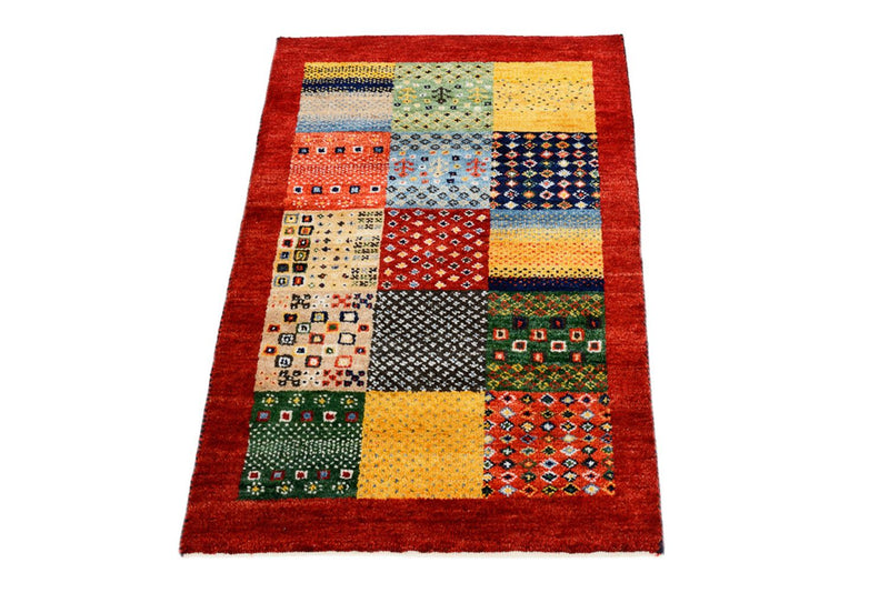 Tapis Gabbeh - Loribaft Indus - 89 x 64 cm - multicolore