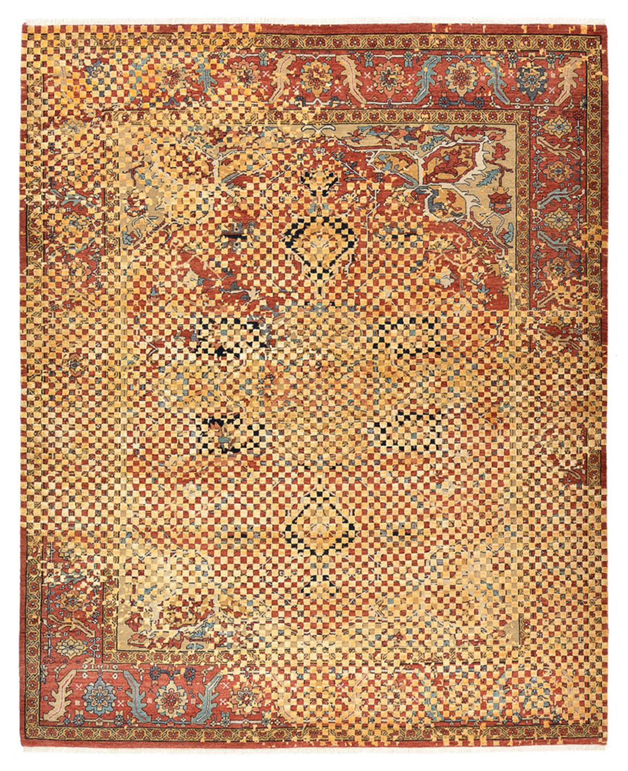 Designer Teppich - 299 x 242 cm - gold