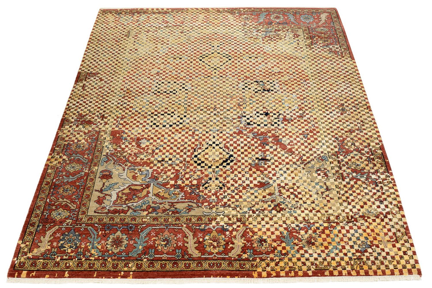 Designer Teppich - 299 x 242 cm - gold