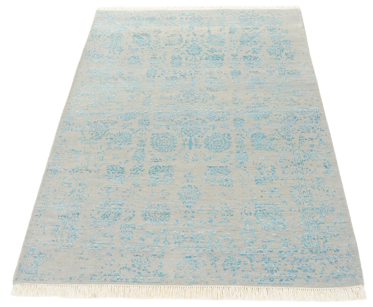 Designer Teppich - 151 x 105 cm - hellgrau